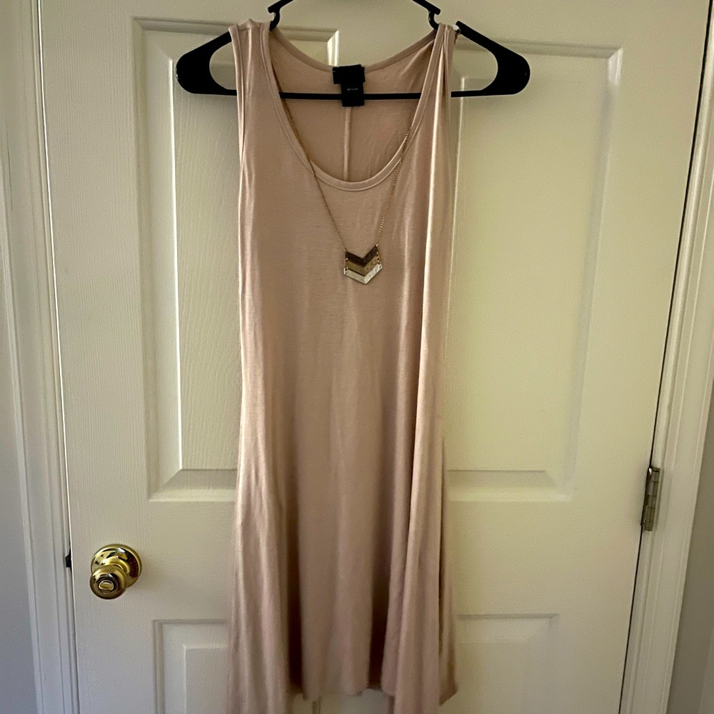NWT - Rue 21 - Peach Color - Dress with Necklace - Size M